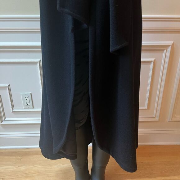 Vintage 1950’s Anglo Fabrics Black Wool Swing Coat - Picture 14 of 16